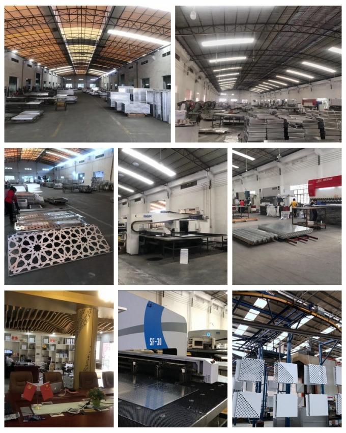 Perforated Metal Screen Panels Aluminium Ceiling For Facade System Wall Cladding Customized 34