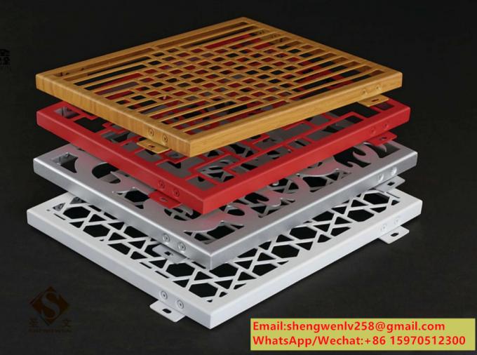 Perforated Metal Screen Panels Aluminium Ceiling For Facade System Wall Cladding Customized 4