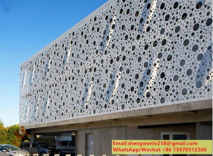 Perforated Metal Screen Panels Aluminium Ceiling For Facade System Wall Cladding Customized 6