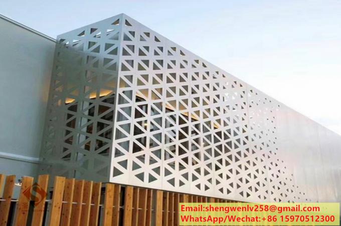 Perforated Metal Screen Panels Aluminium Ceiling For Facade System Wall Cladding Customized 7