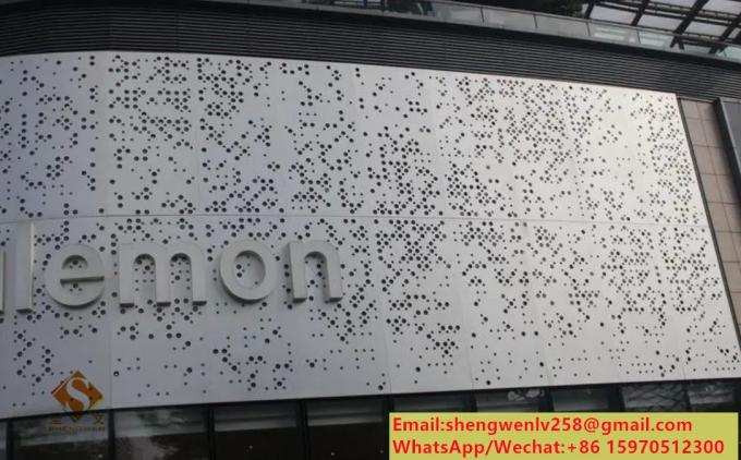 Perforated Metal Screen Panels Aluminium Ceiling For Facade System Wall Cladding Customized 10