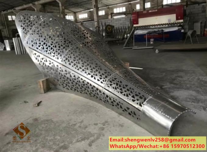 Perforated Metal Screen Panels Aluminium Ceiling For Facade System Wall Cladding Customized 23