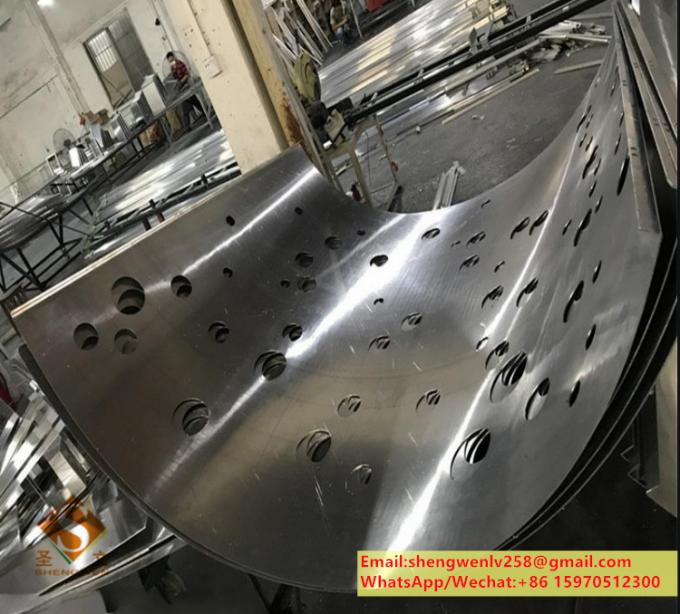 Perforated Metal Screen Panels Aluminium Ceiling For Facade System Wall Cladding Customized 24