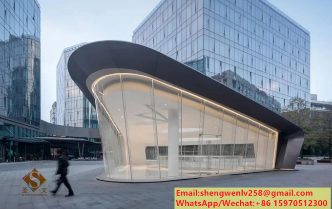 Perforated Metal Screen Panels Aluminium Ceiling For Facade System Wall Cladding Customized 28