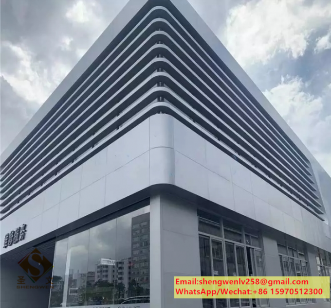Perforated Metal Screen Panels Aluminium Ceiling For Facade System Wall Cladding Customized 32
