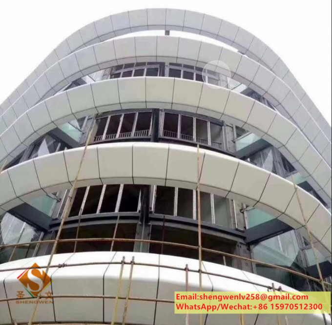 Perforated Metal Screen Panels Aluminium Ceiling For Facade System Wall Cladding Customized 16